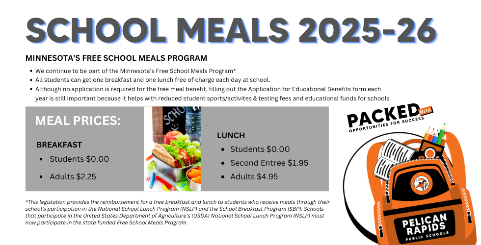 School Meals still free, high school students second entree $1.95